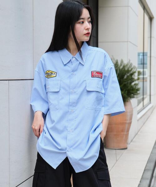 WEGO（ウィゴー）の「WEGO/オックスフォードワッペンシャツ（シャツ/ブラウス・メンズ・ブルー系その他4/ブラック系その他4・MEDIUM/LARGE）」の15枚目の写真