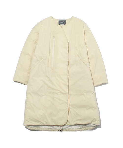 NANGA(ナンガ)の「F/CE. FT NEW COLLARLESS LONG COAT / エフシーイー エフライト ニューカラーレスダウンコート(ダウンジャケット/コート・レディース・ネイビー/ブラック/アイボリー・SMALL/MEDIUM)」の2枚目の写真