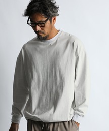 The DUFFER of ST.GEORGE（ザダファーオブセントジョージ）の「SHELTER PLATING L/SL CREW TEE：2重編み 裾ドローコード付き ロンTEE（Tシャツ/カットソー）」