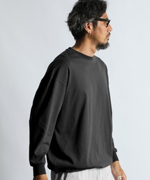 The DUFFER of ST.GEORGE（ザダファーオブセントジョージ）の「SHELTER PLATING L SL CREW TEE:2重編み 裾ドローコード付き ロンTEE（Tシャツ/カットソー）」