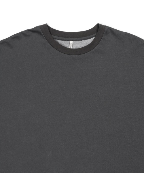 The DUFFER of ST.GEORGE（ザダファーオブセントジョージ）の「SHELTER PLATING L/SL CREW TEE：2重編み 裾ドローコード付き ロンTEE（Tシャツ/カットソー・メンズ・チャコールグレー/ホワイト・SMALL/X-LARGE/LARGE/MEDIUM）」の11枚目の写真