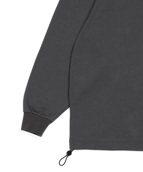 The DUFFER of ST.GEORGE（ザダファーオブセントジョージ）の「SHELTER PLATING L/SL CREW TEE：2重編み 裾ドローコード付き ロンTEE（Tシャツ/カットソー・メンズ・チャコールグレー/ホワイト・SMALL/X-LARGE/LARGE/MEDIUM）」の12枚目の写真