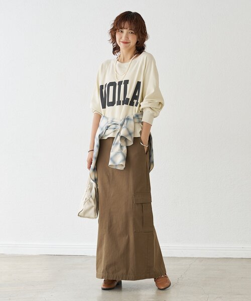 RIVE DROITE（リヴドロワ）の「【抜け感◎】オンブレーチェックシャツ（シャツ/ブラウス・レディース・ライトベージュ/ネイビー・FREE）」の13枚目の写真