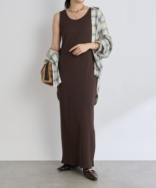 RIVE DROITE（リヴドロワ）の「【抜け感◎】オンブレーチェックシャツ（シャツ/ブラウス・レディース・ライトベージュ/ネイビー・FREE）」の14枚目の写真