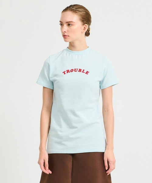 ESTNATION（エストネーション）の「J.B.ATTIRE / TROUBLE Tシャツ《ESTNATION EXCLUSIVE》（Tシャツ/カットソー・レディース・ホワイト/ライトブルー・FREE）」の2枚目の写真