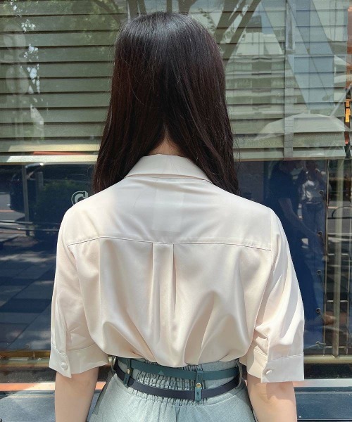 F i.n.t（フィント）の「タータンチェックネクタイ付きシャツ（Tシャツ/カットソー・レディース・アイボリー/グレー・FREE）」の4枚目の写真