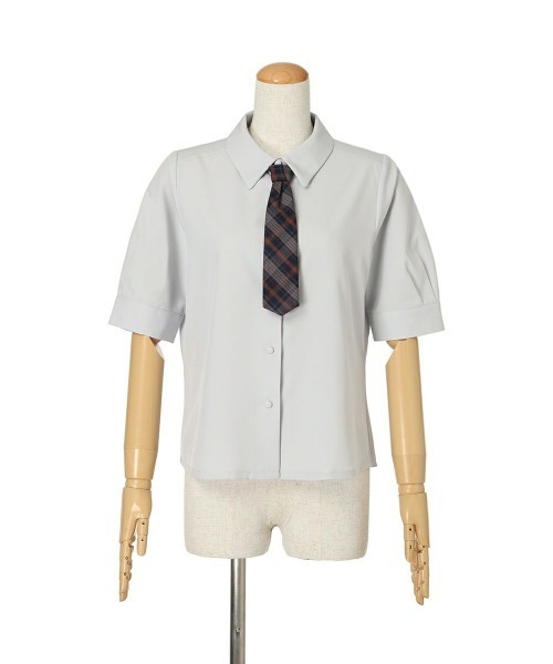 F i.n.t（フィント）の「タータンチェックネクタイ付きシャツ（Tシャツ/カットソー・レディース・アイボリー/グレー・FREE）」の18枚目の写真