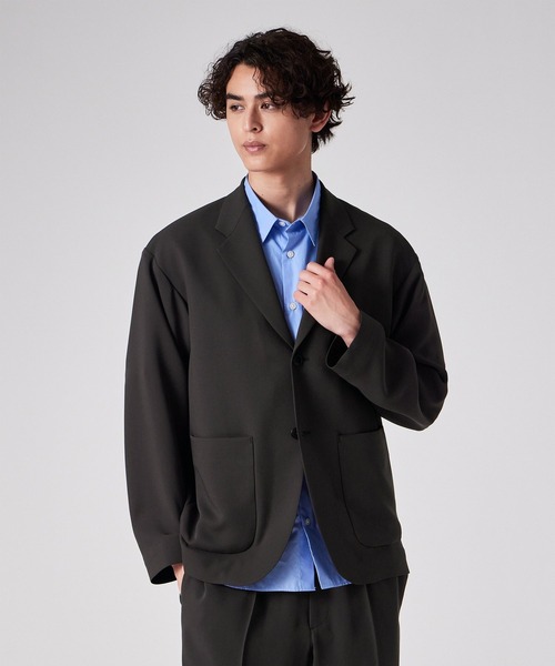 ライトドライテクスチャー 2ボタン ジャケット【252750 EXJ01