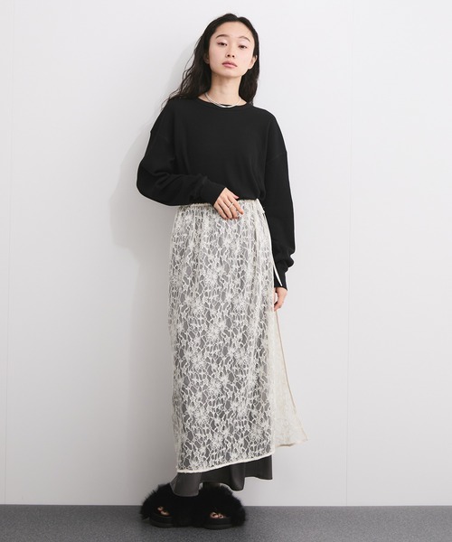 Healthknit(ヘルスニット)の「【Healthknit/ヘルスニット】Basic Waffle Hem Round Crewneck L/S(Tシャツ/カットソー・レディース・ブラック系その他3/カーキ/オフホワイト/ブラック・FREE)」の5枚目の写真