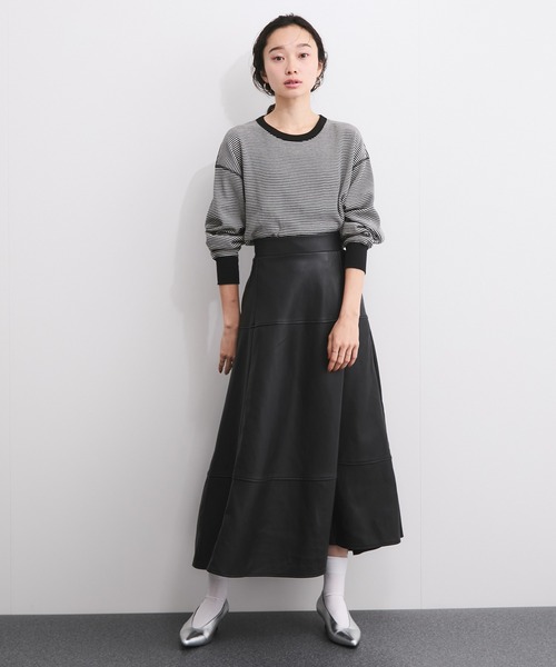 Healthknit(ヘルスニット)の「【Healthknit/ヘルスニット】Basic Waffle Hem Round Crewneck L/S(Tシャツ/カットソー・レディース・ブラック系その他3/カーキ/オフホワイト/ブラック・FREE)」の9枚目の写真