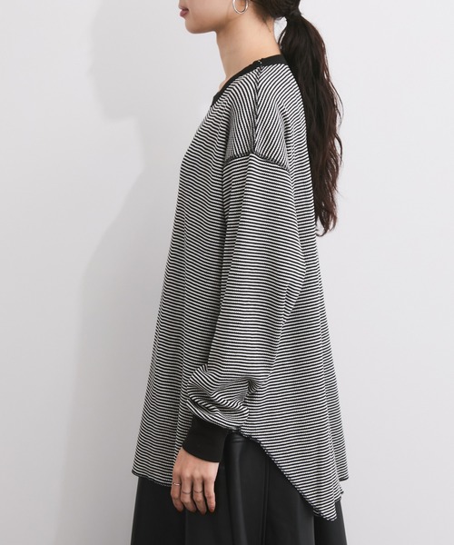 Healthknit(ヘルスニット)の「【Healthknit/ヘルスニット】Basic Waffle Hem Round Crewneck L/S(Tシャツ/カットソー・レディース・ブラック系その他3/カーキ/オフホワイト/ブラック・FREE)」の12枚目の写真