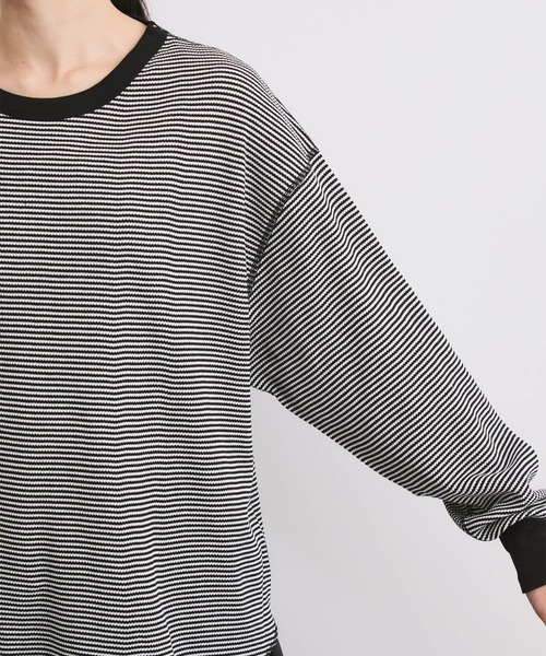 Healthknit(ヘルスニット)の「【Healthknit/ヘルスニット】Basic Waffle Hem Round Crewneck L/S(Tシャツ/カットソー・レディース・ブラック系その他3/カーキ/オフホワイト/ブラック・FREE)」の15枚目の写真
