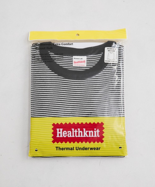 Healthknit(ヘルスニット)の「【Healthknit/ヘルスニット】Basic Waffle Hem Round Crewneck L/S(Tシャツ/カットソー・レディース・ブラック系その他3/カーキ/オフホワイト/ブラック・FREE)」の18枚目の写真