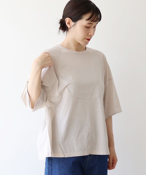 yuni(ユニ )の「スピンギザコットン ラグランプルオーバー(Tシャツ/カットソー・レディース・ブラック/ブルー/グレー・FREE)」の17枚目の写真