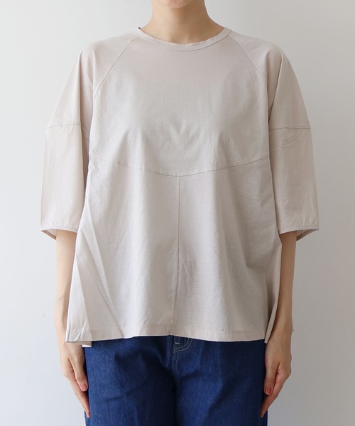 yuni(ユニ )の「スピンギザコットン ラグランプルオーバー(Tシャツ/カットソー・レディース・ブラック/ブルー/グレー・FREE)」の19枚目の写真