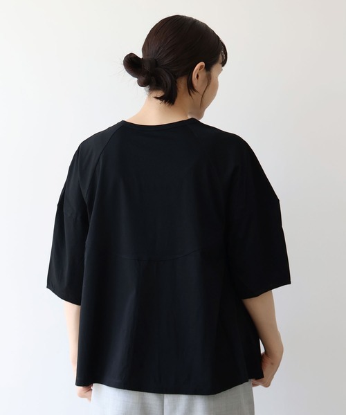 yuni(ユニ )の「スピンギザコットン ラグランプルオーバー(Tシャツ/カットソー・レディース・ブラック/ブルー/グレー・FREE)」の13枚目の写真