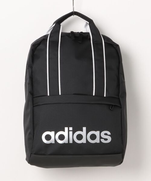 adidas(アディダス)の「《adidas》ウィメンズ リニアESS バックパック(バックパック/リュック・レディース・ブラック×シルバー・フリー)」の1枚目の写真