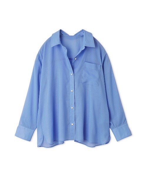 【新品未使用】SNIDEL♡シアープリーツシャツ ライトブルー Amazon | [スナイデル] シアープリーツシャツ SWFB252103LBLUF