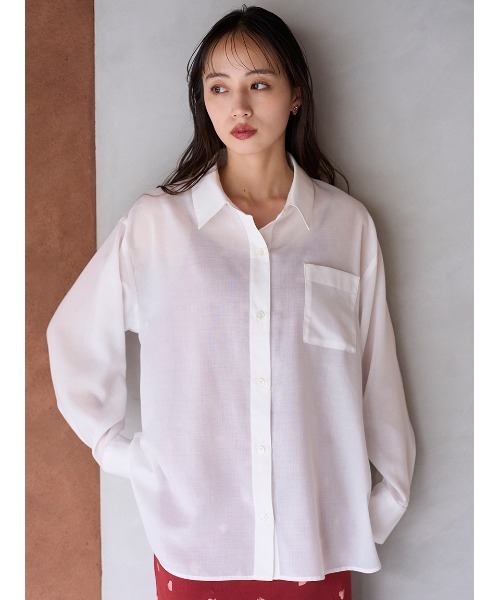 スナイデル SNIDEL シアープリーツシャツ LBLU スナイデル シアープリーツシャツ LBLU シアープリーツシャツ