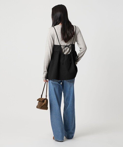 BEAUTY&YOUTH UNITED ARROWS（ビューティーアンドユースユナイテッドアローズ）の「ポリエステルジャガード レイヤードキャミソール（キャミソール・レディース・グレー系/オリーブ/ブラック・FREE）」の10枚目の写真