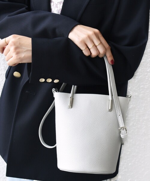セール】【WEB限定】ショルダー 付 バケツ型 トート バッグ
