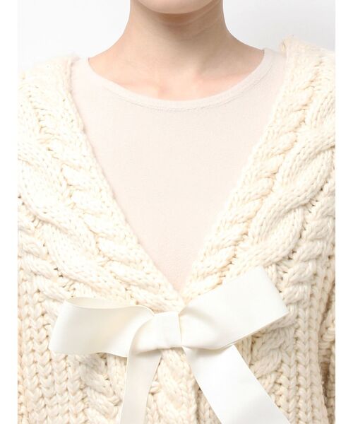 merry jenny(メリージェニー)の「ribbon ribbon カーデイガン(カーディガン/ボレロ・レディース・アイボリー/ブラック/グレー・FREE)」の13枚目の写真