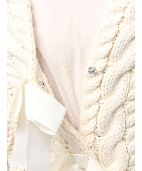 merry jenny(メリージェニー)の「ribbon ribbon カーデイガン(カーディガン/ボレロ・レディース・アイボリー/ブラック/グレー・FREE)」の9枚目の写真