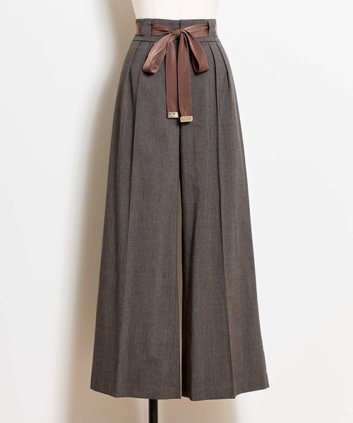 NOELA（ノエラ）の「サテンリボンチェックワイドパンツ（その他パンツ・レディース・ブラウン/グレー・M/S）」の7枚目の写真