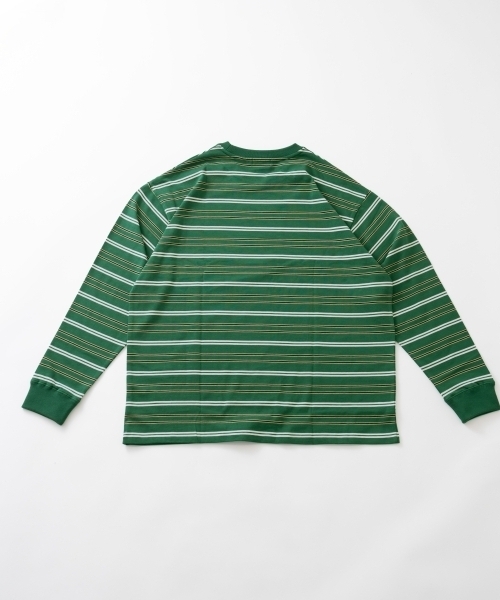 GLAZOS(グラソス)の「ボーダー長袖Tシャツ(Tシャツ/カットソー・キッズ・ネイビー/グリーン/ブルー・170cm/150cm/160cm)」の14枚目の写真