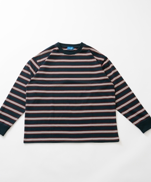 GLAZOS(グラソス)の「ボーダー長袖Tシャツ(Tシャツ/カットソー・キッズ・ネイビー/グリーン/ブルー・170cm/150cm/160cm)」の6枚目の写真