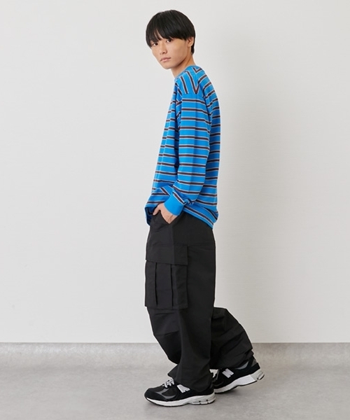 GLAZOS(グラソス)の「ボーダー長袖Tシャツ(Tシャツ/カットソー・キッズ・ネイビー/グリーン/ブルー・170cm/150cm/160cm)」の8枚目の写真