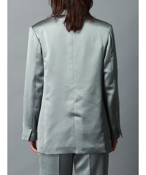 CIS.（シス）の「CIS． サテンジャケット＆ラップ風コルセット ハンドウォッシュ 無地（テーラードジャケット・レディース・ブラック/グレー・36(7号)/38(9号)）」の5枚目の写真