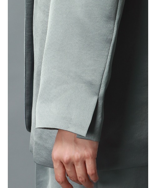 CIS.（シス）の「CIS． サテンジャケット＆ラップ風コルセット ハンドウォッシュ 無地（テーラードジャケット・レディース・ブラック/グレー・36(7号)/38(9号)）」の8枚目の写真