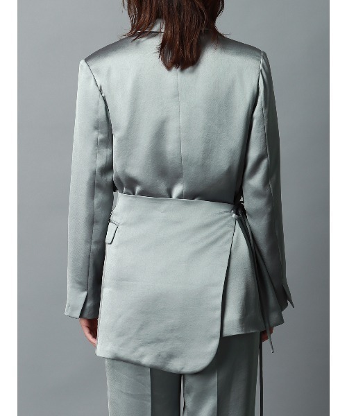 CIS.（シス）の「CIS． サテンジャケット＆ラップ風コルセット ハンドウォッシュ 無地（テーラードジャケット・レディース・ブラック/グレー・36(7号)/38(9号)）」の12枚目の写真