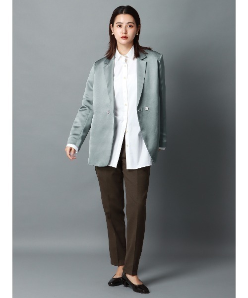 CIS.（シス）の「CIS． サテンジャケット＆ラップ風コルセット ハンドウォッシュ 無地（テーラードジャケット・レディース・ブラック/グレー・36(7号)/38(9号)）」の16枚目の写真