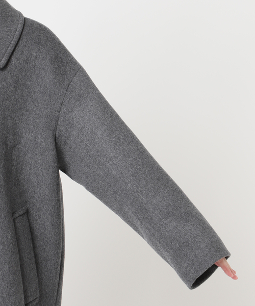 JOURNAL STANDARD（ジャーナルスタンダード）の「《追加》スーパー140ビーバーステンカラーコート（ステンカラーコート・レディース・グリーン/ブラウン/ブラックミックス/ブラック・FREE）」の5枚目の写真