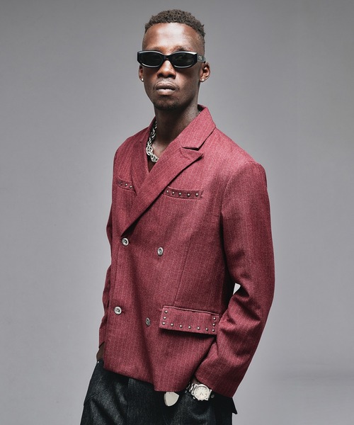 ANDER HUNK スタッズジャケット 完売品】ANDER HUNK スタッズデザイントラッカージャケット - メルカリ