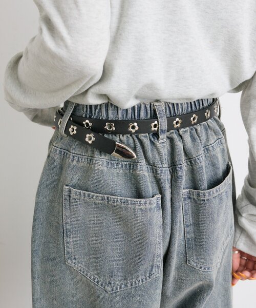 w closet（ダブルクローゼット）の「【25AW】フラワーモチーフベルト（ベルト・レディース・ブラック/ブラウン・FREE）」の4枚目の写真