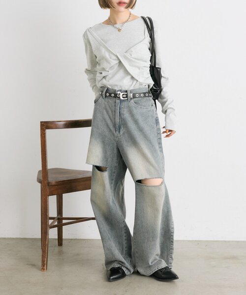 w closet（ダブルクローゼット）の「【25AW】フラワーモチーフベルト（ベルト・レディース・ブラック/ブラウン・FREE）」の5枚目の写真