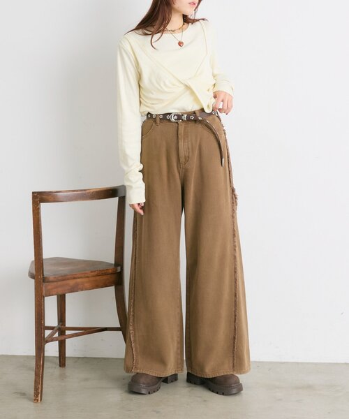 w closet（ダブルクローゼット）の「【25AW】フラワーモチーフベルト（ベルト・レディース・ブラック/ブラウン・FREE）」の10枚目の写真