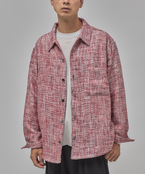 Frank ツイード シャツ ブルゾン（その他アウター）｜EDIFICE