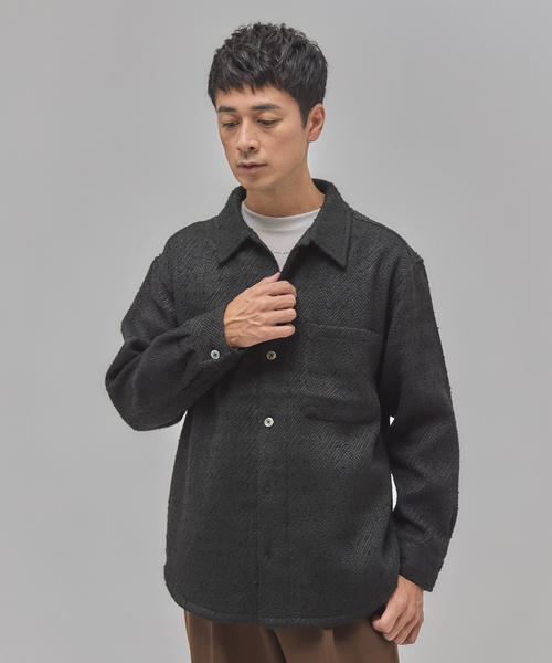 EDIFICE（エディフィス）の「Frank ツイード シャツ ブルゾン（その他アウター・メンズ・ベージュ/レッド/ブラック/チャコールグレー・LARGE/MEDIUM）」の5枚目の写真