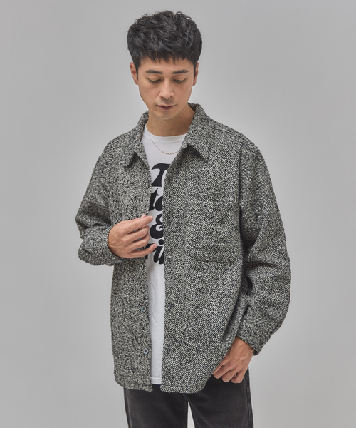 EDIFICE（エディフィス）の「Frank ツイード シャツ ブルゾン（その他アウター・メンズ・ベージュ/レッド/ブラック/チャコールグレー・LARGE/MEDIUM）」の15枚目の写真