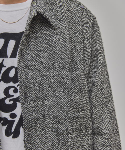 EDIFICE（エディフィス）の「Frank ツイード シャツ ブルゾン（その他アウター・メンズ・ベージュ/レッド/ブラック/チャコールグレー・LARGE/MEDIUM）」の14枚目の写真