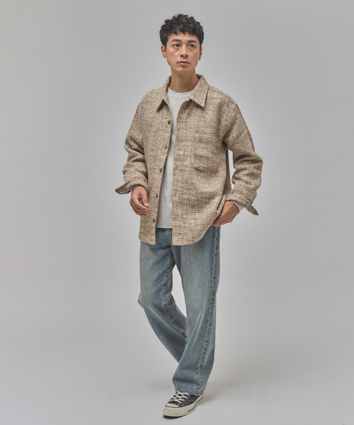Frank ツイード シャツ ブルゾン（その他アウター）｜EDIFICE
