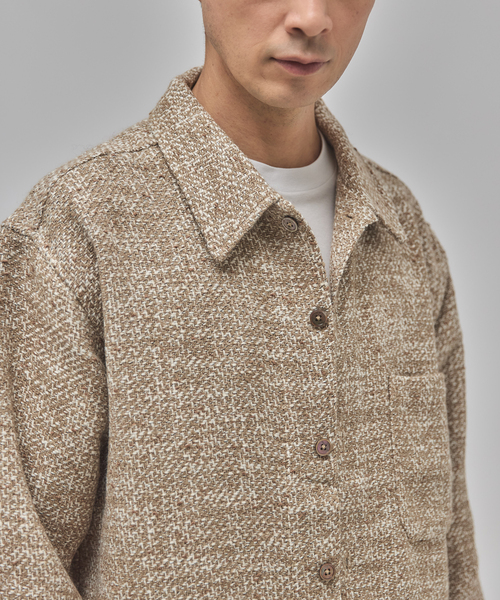 EDIFICE（エディフィス）の「Frank ツイード シャツ ブルゾン（その他アウター・メンズ・ベージュ/レッド/ブラック/チャコールグレー・LARGE/MEDIUM）」の7枚目の写真