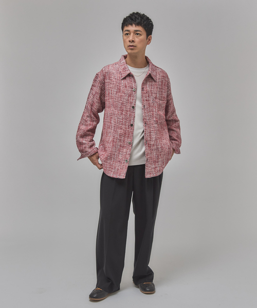 Frank ツイード シャツ ブルゾン（その他アウター）｜EDIFICE