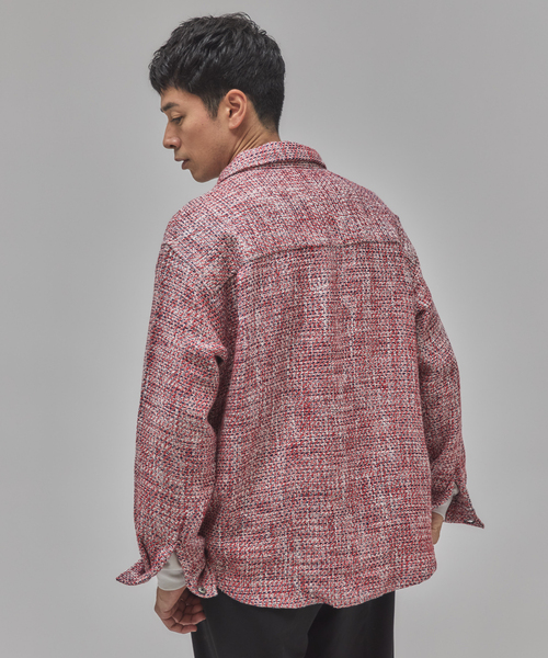 EDIFICE（エディフィス）の「Frank ツイード シャツ ブルゾン（その他アウター・メンズ・ベージュ/レッド/ブラック/チャコールグレー・LARGE/MEDIUM）」の18枚目の写真