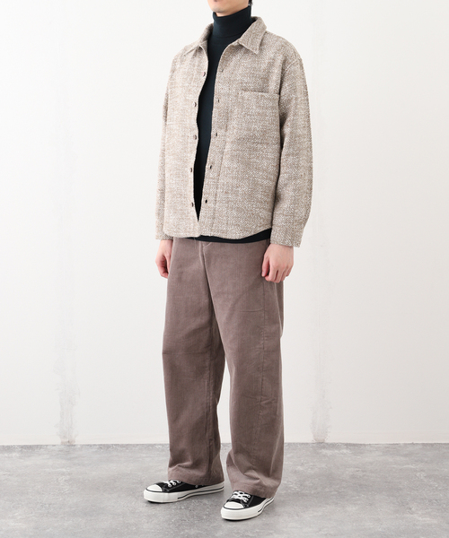 EDIFICE（エディフィス）の「Frank ツイード シャツ ブルゾン（その他アウター・メンズ・ベージュ/レッド/ブラック/チャコールグレー・LARGE/MEDIUM）」の16枚目の写真