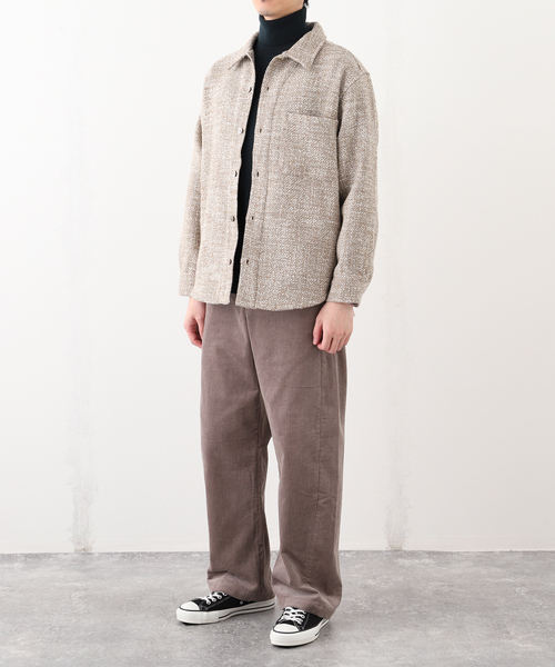 EDIFICE（エディフィス）の「Frank ツイード シャツ ブルゾン（その他アウター・メンズ・ベージュ/レッド/ブラック/チャコールグレー・LARGE/MEDIUM）」の10枚目の写真